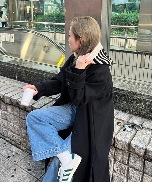 StyleSea（スタイルシー）の「畦編みニットバラクラバ（ニットキャップ/ビーニー・レディース・ホワイト/ホワイト系その他/ブラック/グレー系その他/ブラウン系その他/ブルー/モカ・FREE）」の12枚目の写真