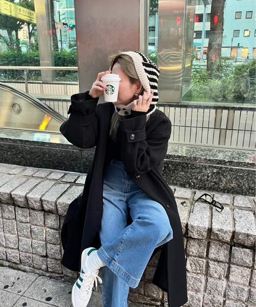 StyleSea（スタイルシー）の「畦編みニットバラクラバ（ニットキャップ/ビーニー・レディース・ホワイト/ホワイト系その他/ブラック/グレー系その他/ブラウン系その他/ブルー/モカ・FREE）」の10枚目の写真