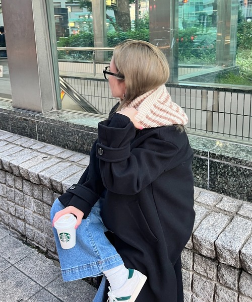 StyleSea（スタイルシー）の「畦編みニットバラクラバ（ニットキャップ/ビーニー・レディース・ホワイト/ホワイト系その他/ブラック/グレー系その他/ブラウン系その他/ブルー/モカ・FREE）」の17枚目の写真