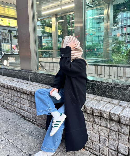 StyleSea（スタイルシー）の「畦編みニットバラクラバ（ニットキャップ/ビーニー・レディース・ホワイト/ホワイト系その他/ブラック/グレー系その他/ブラウン系その他/ブルー/モカ・FREE）」の14枚目の写真