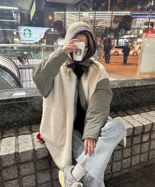 StyleSea（スタイルシー）の「畦編みニットバラクラバ（ニットキャップ/ビーニー・レディース・ホワイト/ホワイト系その他/ブラック/グレー系その他/ブラウン系その他/ブルー/モカ・FREE）」の18枚目の写真