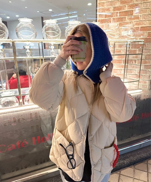 StyleSea（スタイルシー）の「畦編みニットバラクラバ（ニットキャップ/ビーニー・レディース・ホワイト/ホワイト系その他/ブラック/グレー系その他/ブラウン系その他/ブルー/モカ・FREE）」の21枚目の写真