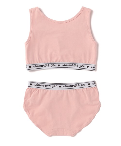Amourire girl（アムリールガール）の「Amoriregirlインナー上下セット（ブラ&ショーツ・キッズ・ブラック/ピンク・140cm/150cm/160cm）」の5枚目の写真