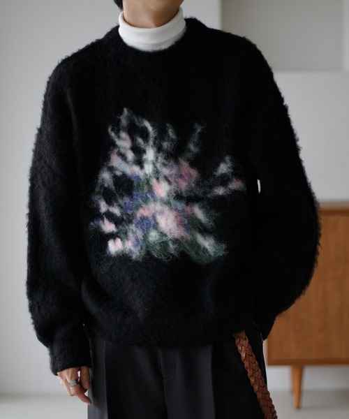 epnok(エプノック)の「フラワーシャギールーズニット(ニット/セーター・メンズ・レッド/ブルー・LARGE/MEDIUM/SMALL)」の2枚目の写真