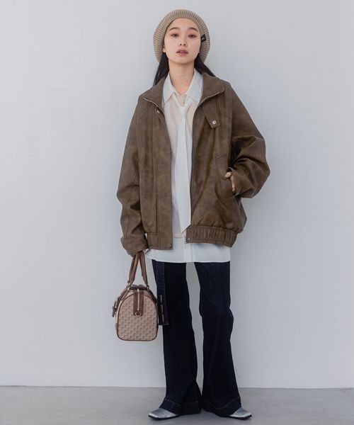 JEANASIS（ジーナシス）の「ルーズシルエットベレー/286616（ハンチング/ベレー帽・レディース・ベージュ/ブラック/ライラック・FREE）」の17枚目の写真