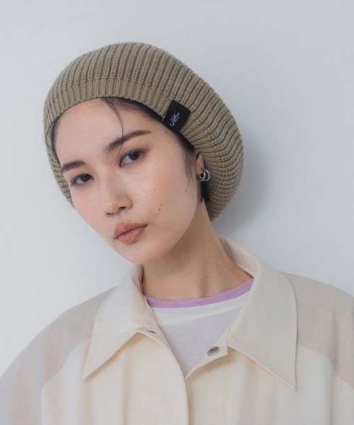 JEANASIS（ジーナシス）の「ルーズシルエットベレー/286616（ハンチング/ベレー帽・レディース・ベージュ/ブラック/ライラック・FREE）」の21枚目の写真