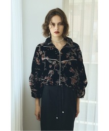 Muel Chic（ミュエルシック）の「Flower Jersey Track Jacket フラワージャージトラックジャケット（ブルゾン）」