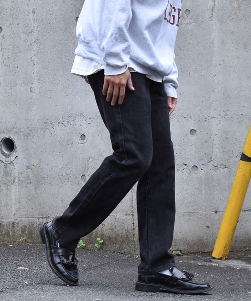 入手困難 90s vintage ブラックデニム 短丈 黒 古着 BORO