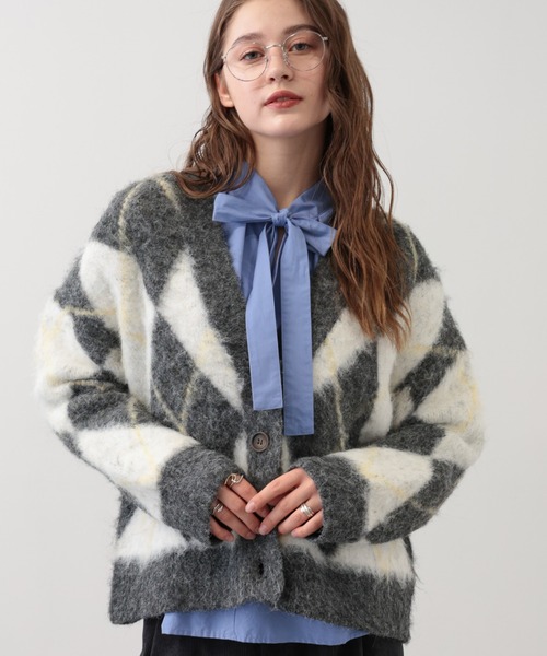 【セール】SALOON(サルーン)/アーガイルニットカーディガン【手洗い可】（カーディガン/ボレロ）｜saloon（サルーン） pattayablatt.com