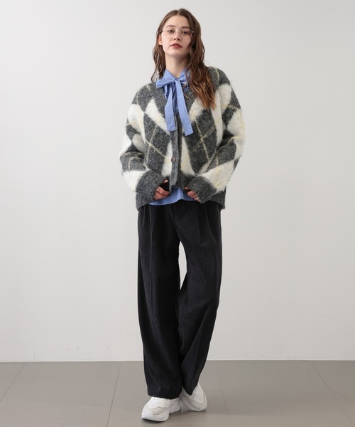 【セール】SALOON(サルーン)/アーガイルニットカーディガン【手洗い可】（カーディガン/ボレロ）｜saloon（サルーン） pattayablatt.com