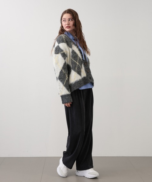 【セール】SALOON(サルーン)/アーガイルニットカーディガン【手洗い可】（カーディガン/ボレロ）｜saloon（サルーン） pattayablatt.com