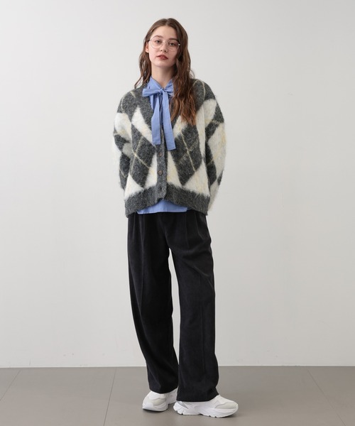 【セール】SALOON(サルーン)/アーガイルニットカーディガン【手洗い可】（カーディガン/ボレロ）｜saloon（サルーン） pattayablatt.com