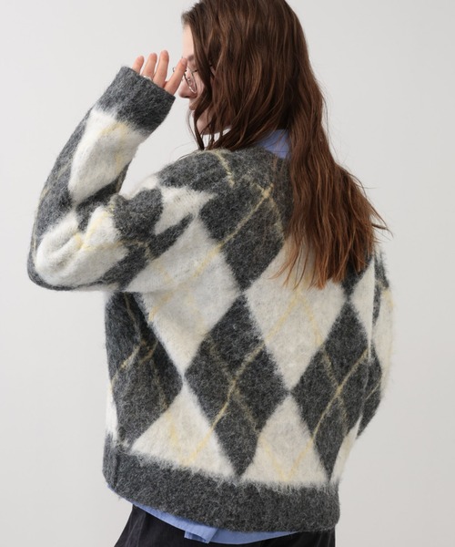 【セール】SALOON(サルーン)/アーガイルニットカーディガン【手洗い可】（カーディガン/ボレロ）｜saloon（サルーン） pattayablatt.com