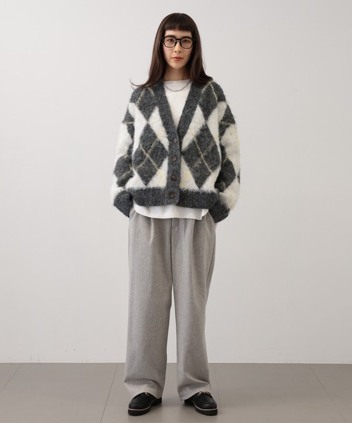 【セール】SALOON(サルーン)/アーガイルニットカーディガン【手洗い可】（カーディガン/ボレロ）｜saloon（サルーン） pattayablatt.com