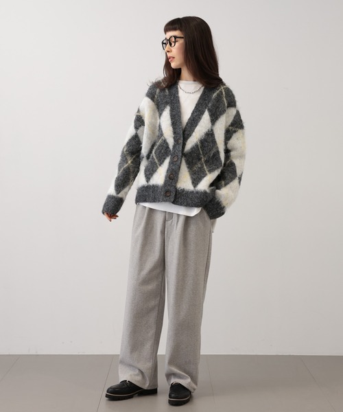 【セール】SALOON(サルーン)/アーガイルニットカーディガン【手洗い可】（カーディガン/ボレロ）｜saloon（サルーン） pattayablatt.com