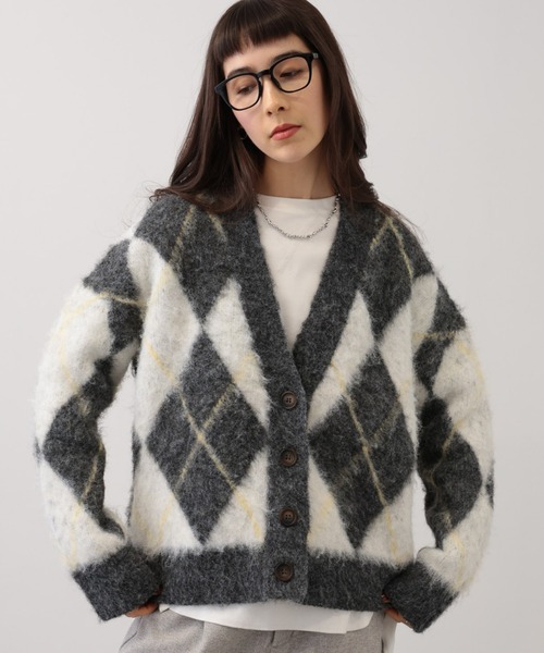 【セール】SALOON(サルーン)/アーガイルニットカーディガン【手洗い可】（カーディガン/ボレロ）｜saloon（サルーン） pattayablatt.com