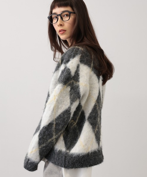 【セール】SALOON(サルーン)/アーガイルニットカーディガン【手洗い可】（カーディガン/ボレロ）｜saloon（サルーン） pattayablatt.com