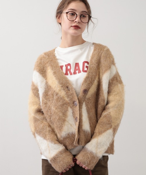 【セール】SALOON(サルーン)/アーガイルニットカーディガン【手洗い可】（カーディガン/ボレロ）｜saloon（サルーン） pattayablatt.com