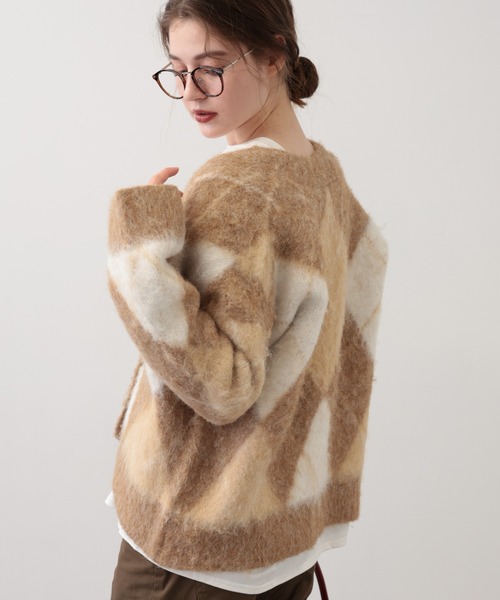 【セール】SALOON(サルーン)/アーガイルニットカーディガン【手洗い可】（カーディガン/ボレロ）｜saloon（サルーン） pattayablatt.com