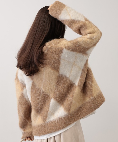 【セール】SALOON(サルーン)/アーガイルニットカーディガン【手洗い可】（カーディガン/ボレロ）｜saloon（サルーン） pattayablatt.com