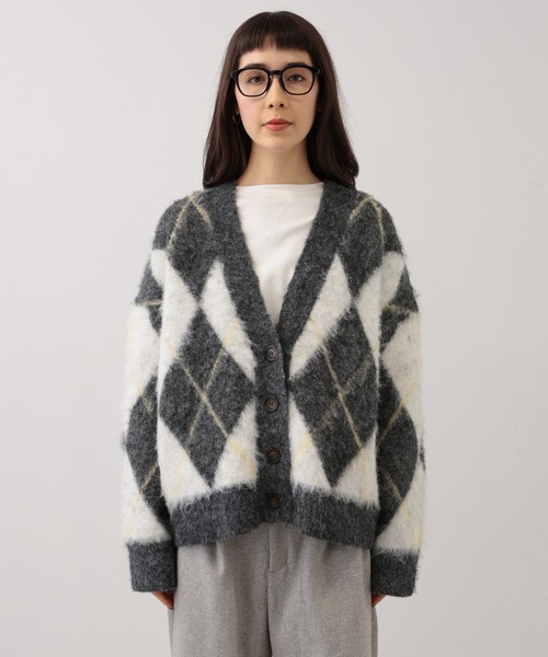 【セール】SALOON(サルーン)/アーガイルニットカーディガン【手洗い可】（カーディガン/ボレロ）｜saloon（サルーン） pattayablatt.com