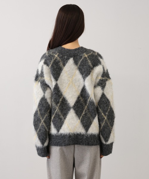 【セール】SALOON(サルーン)/アーガイルニットカーディガン【手洗い可】（カーディガン/ボレロ）｜saloon（サルーン） pattayablatt.com