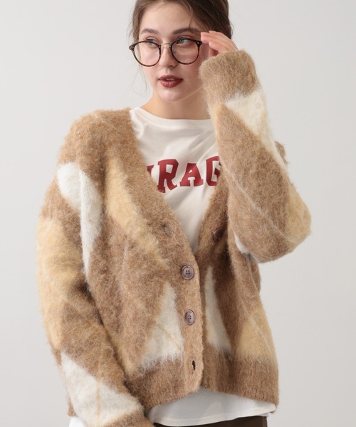 【セール】SALOON(サルーン)/アーガイルニットカーディガン【手洗い可】（カーディガン/ボレロ）｜saloon（サルーン） pattayablatt.com