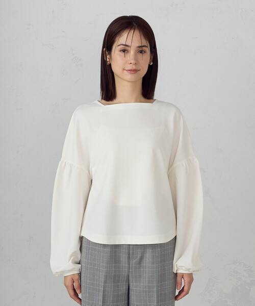COMME CA ISM(コムサイズム)の「ランタンスリーブ カットソー(Tシャツ/カットソー・レディース・オフホワイト/チャコール・MEDIUM/LARGE)」の11枚目の写真