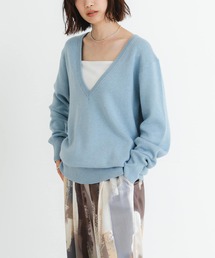 URBAN RESEARCH | new basic　カシミヤコットンVネックチュニックニット(チュニック)