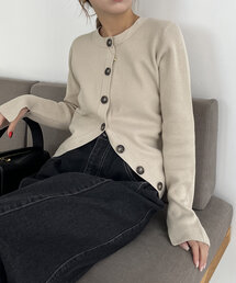 CAPRICIEUX LE'MAGE | 裾ラウンドリブカーディガン(カーディガン/ボレロ)