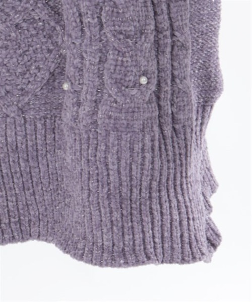 axes femme（アクシーズファム）の「ラメ混モールヤーンチュニック（チュニック・レディース・キナリ/パープル/グレー・FREE）」の5枚目の写真