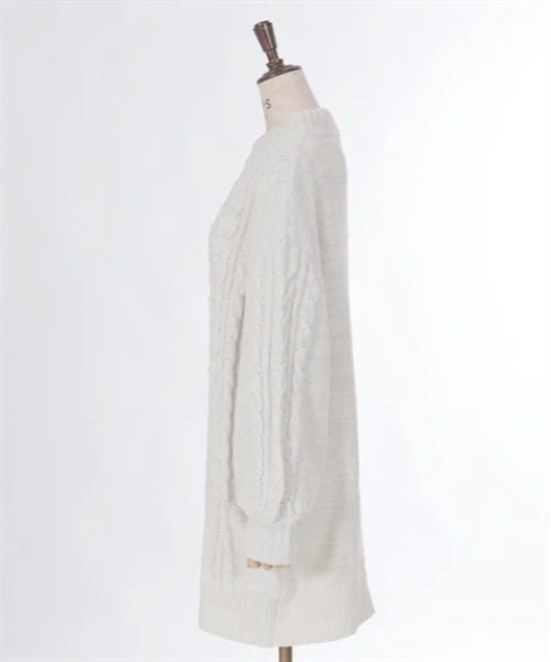 axes femme（アクシーズファム）の「ラメ混モールヤーンチュニック（チュニック・レディース・キナリ/パープル/グレー・FREE）」の10枚目の写真