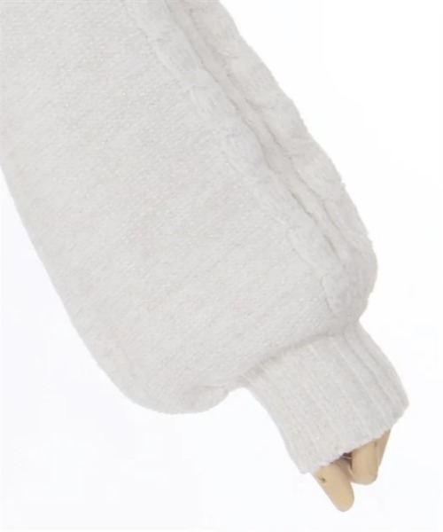 axes femme（アクシーズファム）の「ラメ混モールヤーンチュニック（チュニック・レディース・キナリ/パープル/グレー・FREE）」の15枚目の写真