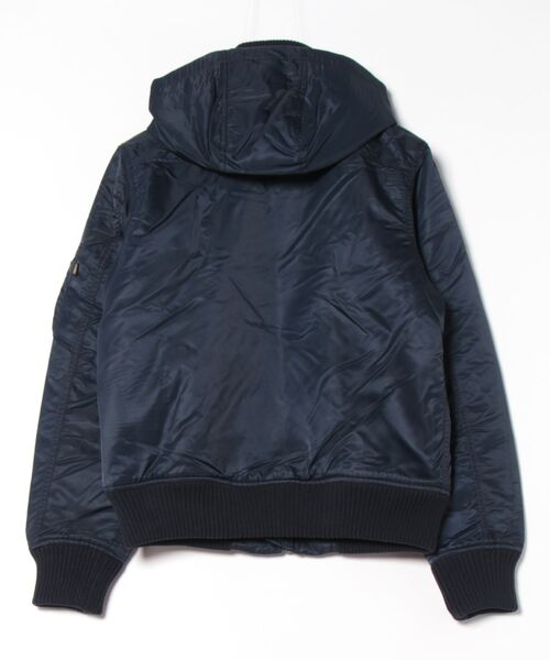 ALPHA(アルファ)の「【ALPHA INDUSTRIES/アルファインダストリーズ】フードリブジャケット HOODED RIB JACKET(ミリタリージャケット・メンズ・ブラック/グレー/ブルー・MEDIUM/LARGE/X-LARGE/SMALL)」の7枚目の写真