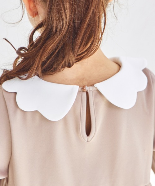 pairmanon(ペアマノン)の「スカラップ襟付き オケージョンワンピース(ワンピース・キッズ・ネイビー/ピンク系その他/チャコールグレー・90/130/140/110/120/150/100)」の10枚目の写真