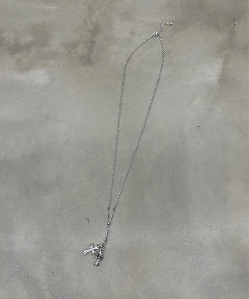SHAGGIE（シャギー）の「ダブルクロスロングチェーンネックレス（ネックレス・レディース・シルバー・FREE）」の8枚目の写真