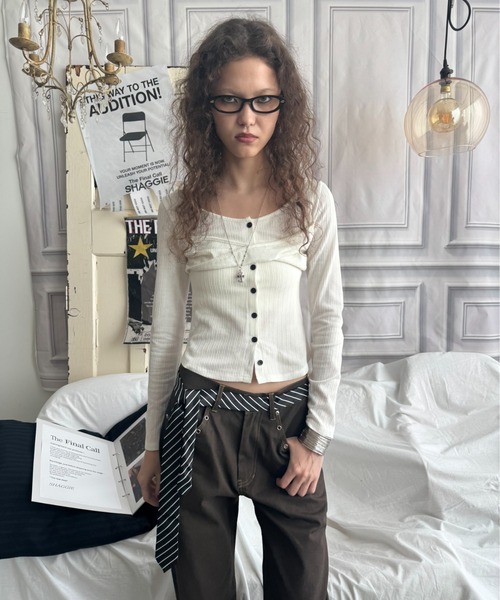 SHAGGIE（シャギー）の「ダブルクロスロングチェーンネックレス（ネックレス・レディース・シルバー・FREE）」の16枚目の写真