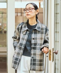 and myera（アンド マイラ）の「ａｎｄ　ｍｙｅｒａ　チェックなステンカラーブルゾン（ブルゾン）」