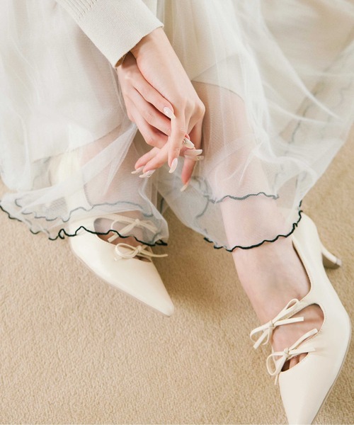 JILL by JILL STUART（ジルバイジルスチュアート）の「◇RIBBONパンプス（パンプス・レディース・ホワイト/ブラック・SMALL/MEDIUM/LARGE）」の19枚目の写真