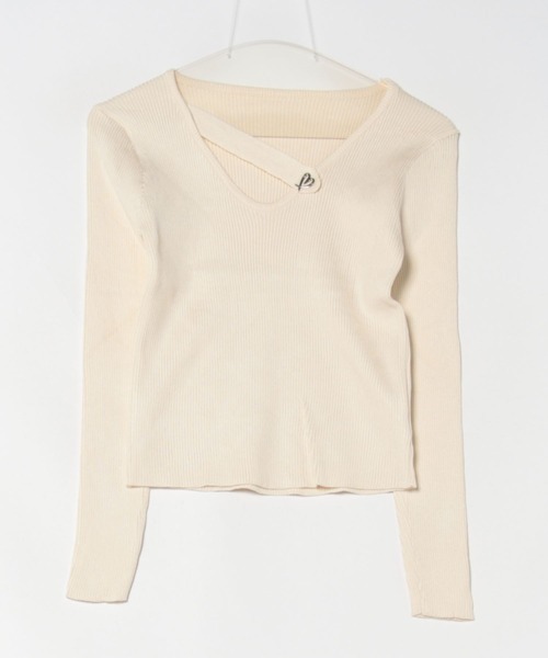 Lace Ladies(レースレディース)の「ハート モチーフ付き Vネック リブ ニット プルオーバー(ニット/セーター・レディース・ホワイト/グレー/ブラック/ブラウン・FREE)」の22枚目の写真