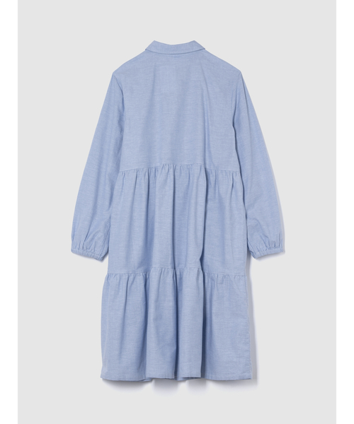 GAP（ギャップ）の「ティアード シャツワンピース (キッズ)（ワンピース・キッズ・ブルー・130cm/150cm/120cm/160cm/140cm/110cm）」の2枚目の写真
