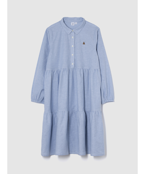 GAP（ギャップ）の「ティアード シャツワンピース (キッズ)（ワンピース・キッズ・ブルー・130cm/150cm/120cm/160cm/140cm/110cm）」の4枚目の写真