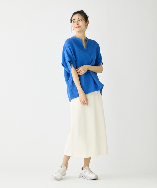 美品 IENA イエナ リネン混 オーバーサイズ ブラウス シャツ