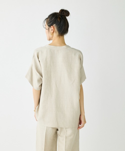 セール】リネン混オーバーサイズスキッパーシャツ【セットアップ
