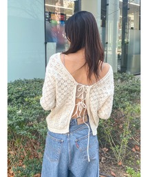 Ungrid | 2Way透かし編みニットカーディガン(カーディガン/ボレロ)