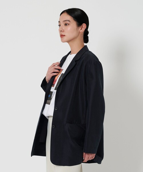【美品】ビューティーアンドユース セルロースナイロンツイル ジャケット BEAUTY&YOUTH UNITED ARROWS - 【NAVY】【S】セルロースナイロン
