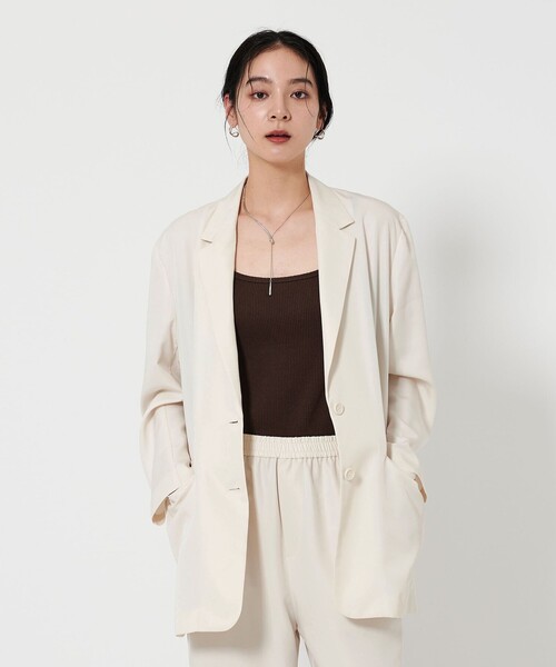 BEAUTY&YOUTH UNITED ARROWS(ビューティーアンドユースユナイテッドアローズ)の「セルロースブレンド 2B ライトジャケット(テーラードジャケット・レディース・ネイビー/オフホワイト・S/M)」の7枚目の写真