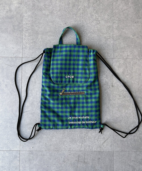 CPCM（シーピーシーエム）の「フラップ付きナップサック（バックパック/リュック・レディース・ブラック/グリーン系その他/シルバー/アイボリー・FREE）」の15枚目の写真