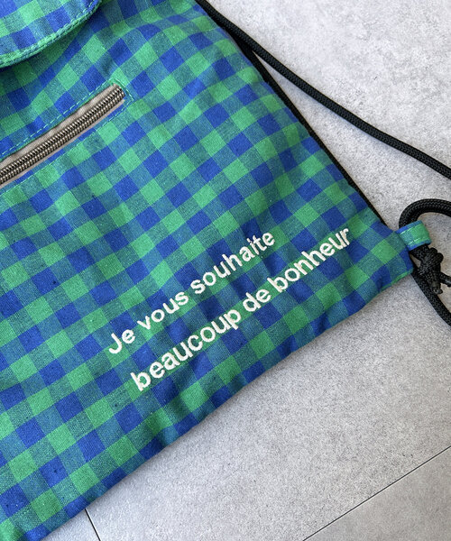 CPCM（シーピーシーエム）の「フラップ付きナップサック（バックパック/リュック・レディース・ブラック/グリーン系その他/シルバー/アイボリー・FREE）」の5枚目の写真