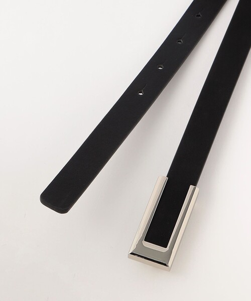 green label relaxing（グリーンレーベルリラクシング）の「スクエアギボシ バックルベルト（ベルト・レディース・ブラック/ダークブラウン・FREE）」の9枚目の写真